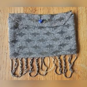 Vintage steel cut beaded coin purse